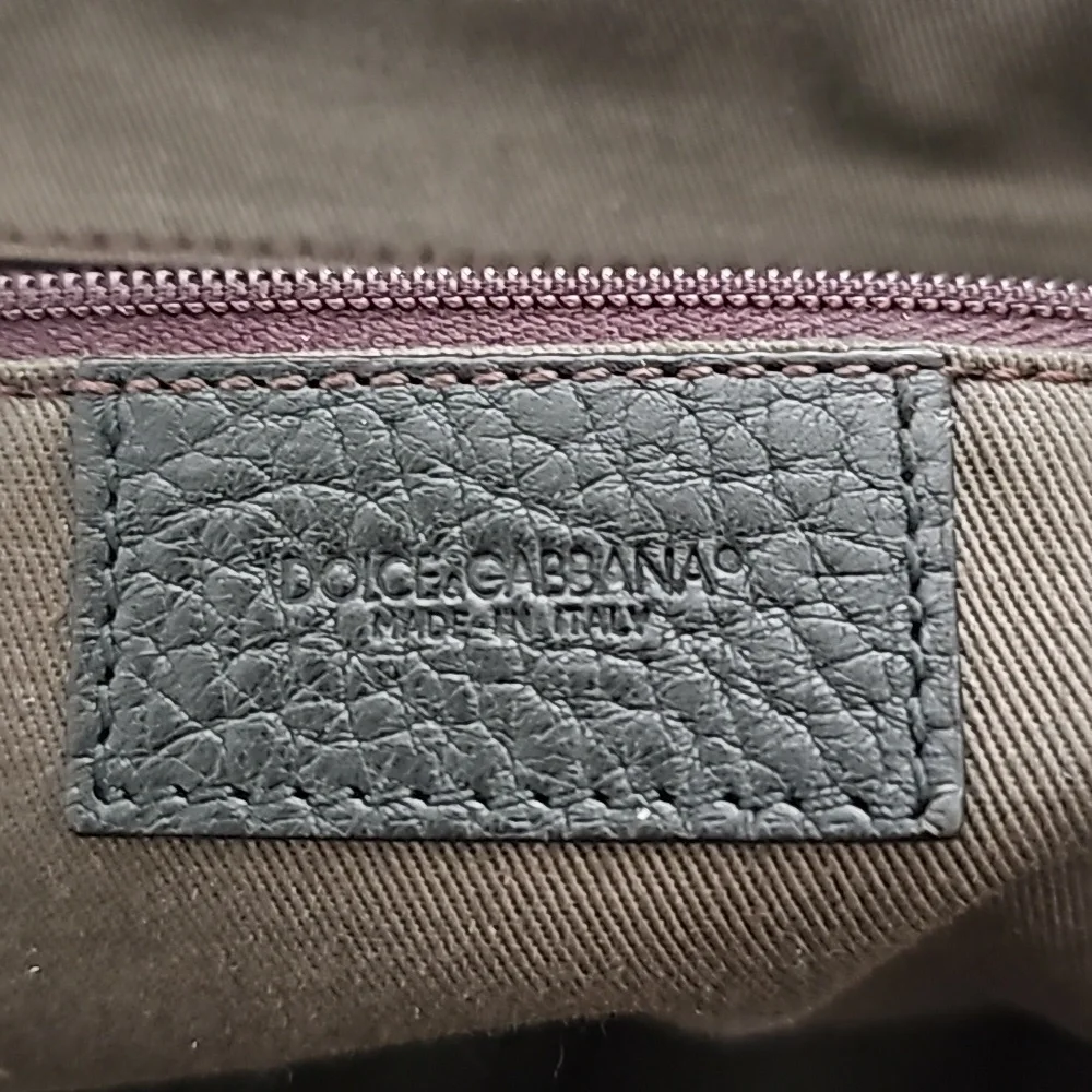 DOLCE & GABBANA Vintage Leather-Trimmed Printed Semi Shoulder Top Handle Bag - Picture 10 of 13